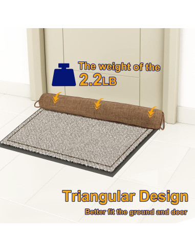 Tope de Puerta Triangular NABOWAN 30" (76.2 cm) Marrón