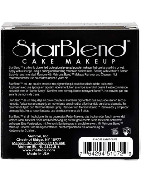 Maquillaje Profesional en Polvo Mehron StarBlend 56.7 g Oliva Clara Maquillaje Profesional en Polvo Mehron StarBlend 56.7 g Oliva Clara