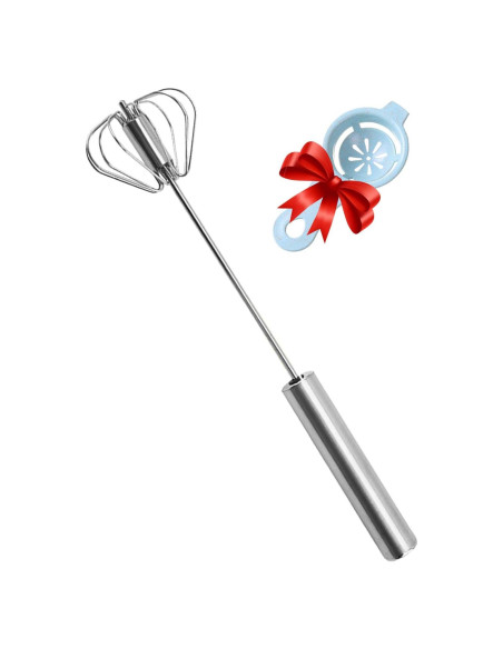 Batidor de Huevos Semi-automático Jninexiu Acero Inoxidable 30.48cm Batidor de Huevos Semi-automático Jninexiu Acero Inoxidable 30.48cm