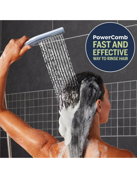 Cabezal de Ducha de Mano y Lluvia Waterpik YHW-433E-SBW-383ME Cabezal de Ducha de Mano y Lluvia Waterpik YHW-433E-SBW-383ME