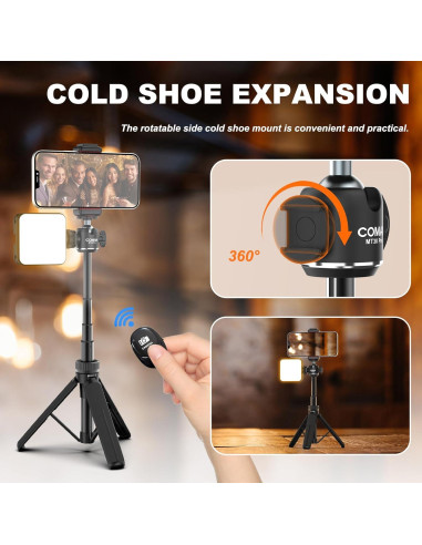 Trípode Extensible COMAN MT30-Pro para Teléfono 61cm