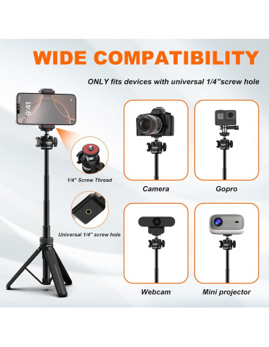 Trípode Extensible COMAN MT30-Pro para Teléfono 61cm