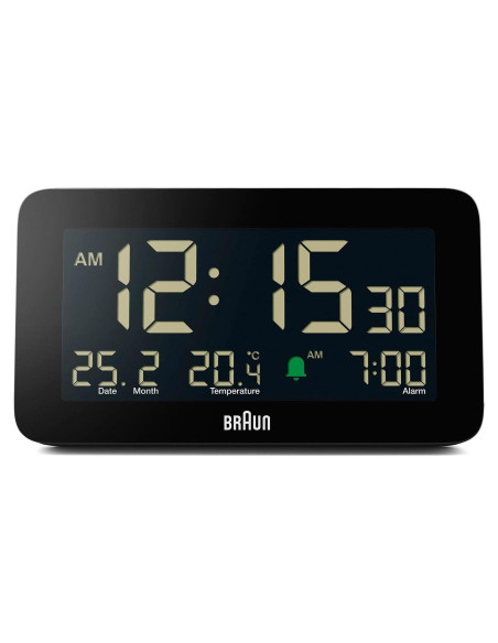 Reloj Despertador Digital Braun BC10B con Temperatura LCD Reloj Despertador Digital Braun BC10B con Temperatura LCD