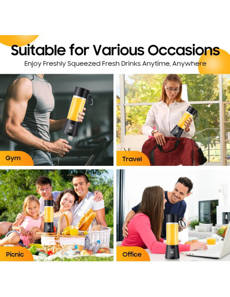 Mezclador Portátil Gardreg 380ml Inalámbrico Recargable Tipo-C Mezclador Portátil Gardreg 380ml Inalámbrico Recargable Tipo-C