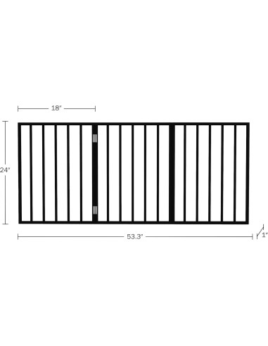 Puerta Plegable para Mascotas PETMAKER 137x61 cm Negra