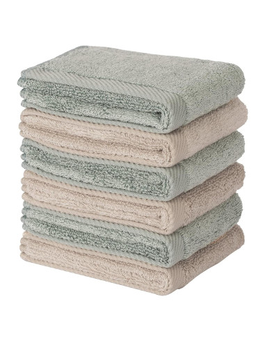 Toallas de Baño Mother-Earth 6-Pack 30x30 cm Suaves y Absorbentes
