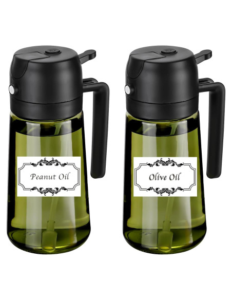 Rociador de Aceite RFetomax 470ml Verde con Etiquetas Rociador de Aceite RFetomax 470ml Verde con Etiquetas