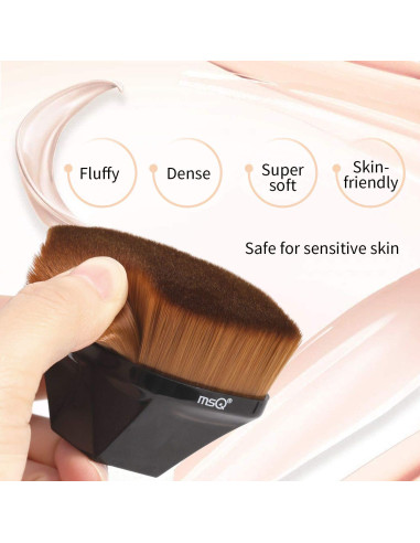 Brocha de Maquillaje para Base MSQ SD55FDB con Estuche Negro