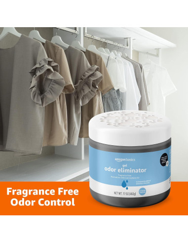 Eliminador de Olores en Gel Amazon Basics, Carbón Activado, 482 g