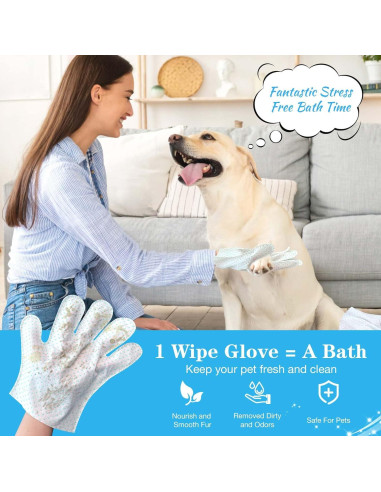 Guantes de Limpieza para Mascotas ALWZ-RDY 15 Pcs Desodorantes