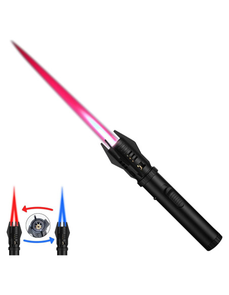 Encendedor de Antorcha ELCELC Negro, Llama Ajustable y a Prueba de Viento Encendedor de Antorcha ELCELC Negro, Llama Ajustable y a Prueba de Viento