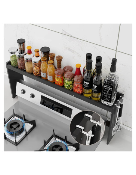 Estante de Especias NKM de Bambú 82.5cm Negro para Cocina Estante de Especias NKM de Bambú 82.5cm Negro para Cocina