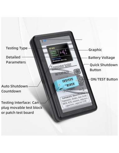 Medidor LCR diymore A1_GXRB0026-AAA, probador de transistores