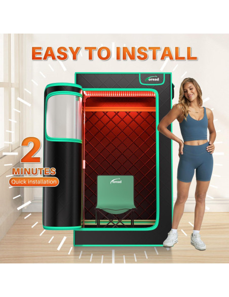Sauna de Vapor Portátil TOREAD 3L 1200W con Luz Roja Sauna de Vapor Portátil TOREAD 3L 1200W con Luz Roja