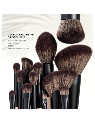 Juego de Brochas de Maquillaje Jessup T600 7 Piezas Doble Cara