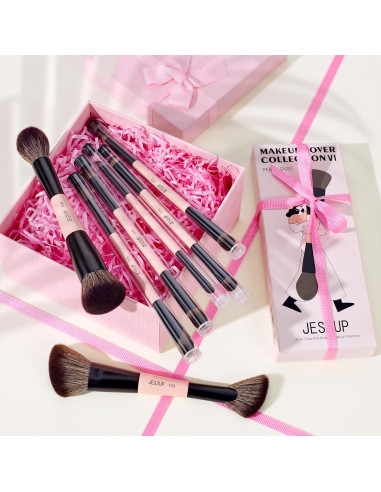 Juego de Brochas de Maquillaje Jessup T600 7 Piezas Doble Cara