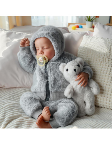 Muñeca Reborn Realista BABESIDE 43 cm Vinilo Cuerpo Completo