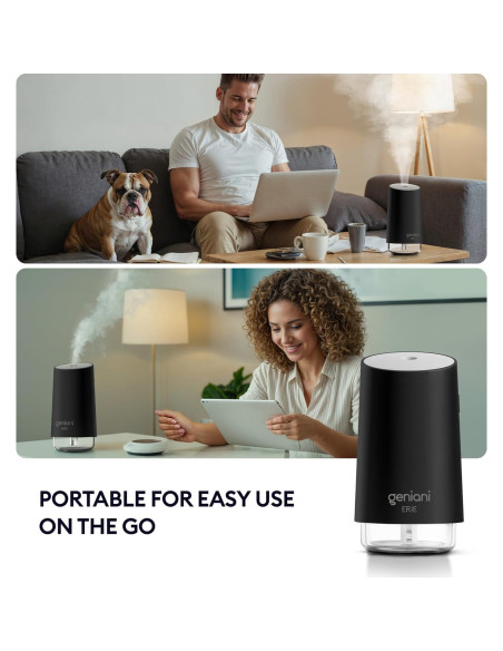 Humidificador portátil Geniani Erie 0.25L USB con luz nocturna Humidificador portátil Geniani Erie 0.25L USB con luz nocturna