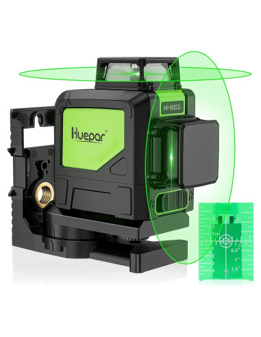 Nivel Láser Huepar 902CG Autonivelante Verde 2x360