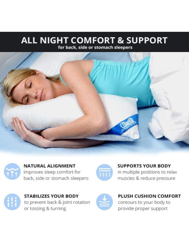 Almohada Contorno en Forma de L para Durmientes de Lado