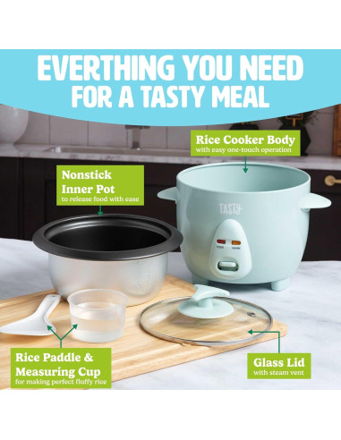 Mini Olla Arrocera Tasty Aqua 6 Tazas Antiadherente
