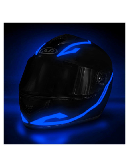 Luz LED para Casco de Motocicleta IMDCGYY K0002BU001 Azul Luz LED para Casco de Motocicleta IMDCGYY K0002BU001 Azul