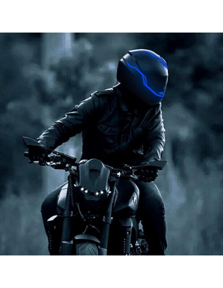 Luz LED para Casco de Motocicleta IMDCGYY K0002BU001 Azul Luz LED para Casco de Motocicleta IMDCGYY K0002BU001 Azul