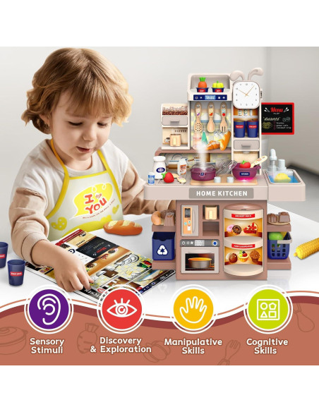 Cocina Infantil Juguete Vigorfun con Fregadero y Vapor 25.4x14.25cm Cocina Infantil Juguete Vigorfun con Fregadero y Vapor 25.4x14.25cm