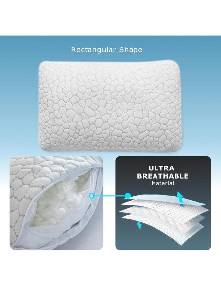 Almohada Ajustable Pharmedoc Espuma Viscoelástica Queen Almohada Ajustable Pharmedoc Espuma Viscoelástica Queen