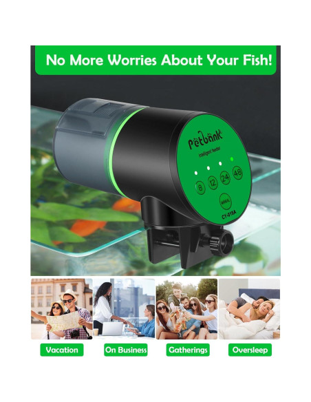 Dispensador Automático de Comida para Peces Petbank 200ml Dispensador Automático de Comida para Peces Petbank 200ml