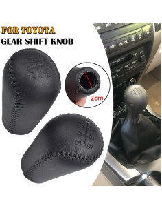Perilla de Cambio de Cuero Hacreyatu para Toyota Hilux y Fortuner 2