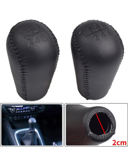 Perilla de Cambio de Cuero Hacreyatu para Toyota Hilux y Fortuner Perilla de Cambio de Cuero Hacreyatu para Toyota Hilux y Fortuner