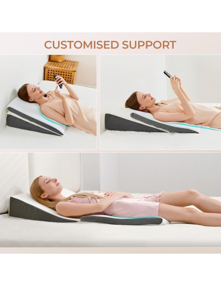 Almohada en Cuña Vekkia 2 Piezas Ajustable Espuma Memoria Almohada en Cuña Vekkia 2 Piezas Ajustable Espuma Memoria