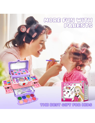 Kit de Maquillaje para Niñas 54 Piezas Dpai Púrpura Claro