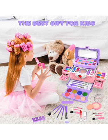 Kit de Maquillaje para Niñas 54 Piezas Dpai Púrpura Claro