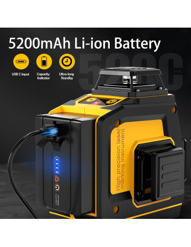 Nivel Láser 360 Autonivelante SAVSEC SV-Y03CG Verde 39.62m
