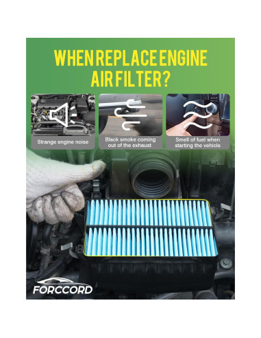 Filtro de aire motor Forccord 17801-31110 compatible Lexus