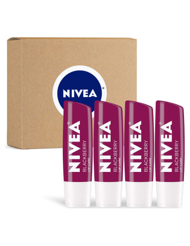 Bálsamo Labial NIVEA Tinte Mora 4.8 g - Paquete de 4