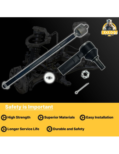 Kit de 4 extremos de barra de dirección Koxot para Pontiac y Toyota