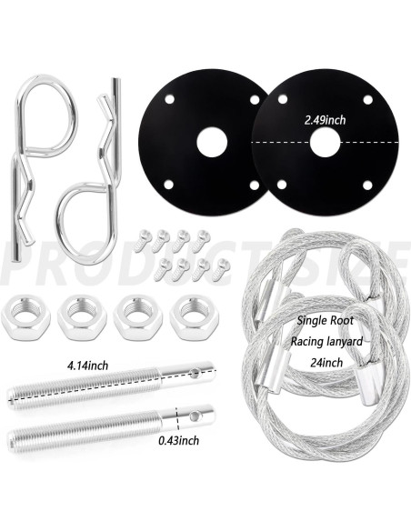 Kit de Pines de Capó IHOTDER - Fijación Segura para Coches Kit de Pines de Capó IHOTDER - Fijación Segura para Coches