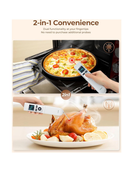 Termómetro Infrarrojo Digital ERICKHILL 2-en-1 para Cocina Termómetro Infrarrojo Digital ERICKHILL 2-en-1 para Cocina