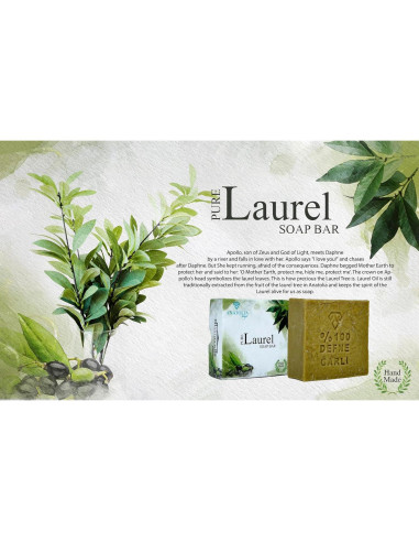 Jabón de Aleppo 142 g - Champú Sólido Natural de Laurel