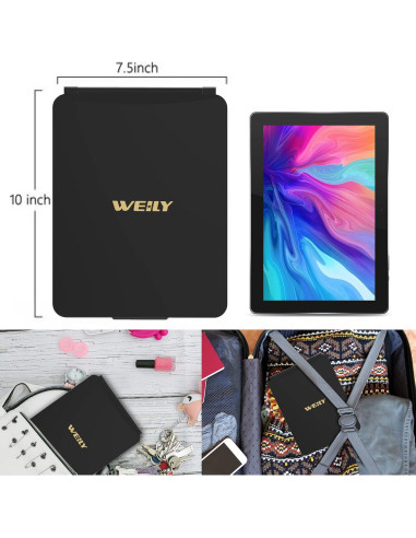 Espejo de Maquillaje Plegable WEILY con 72 Luces LED y Pantalla Táctil