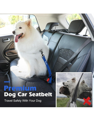 Cinturón de Seguridad para Perros Pawaboo 50.8 cm Azul