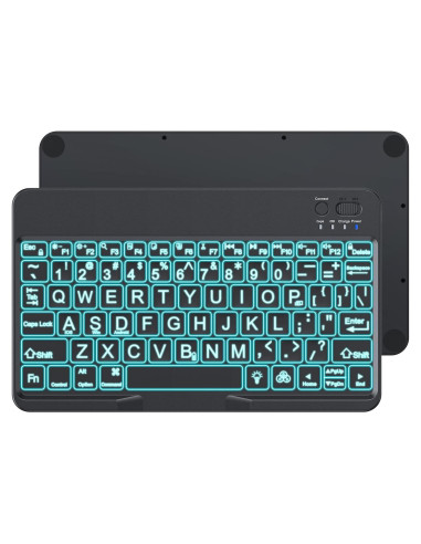 Teclado Bluetooth OMOTON Gran Tamaño para iPad y Tablets - Retroiluminación 7 Colores