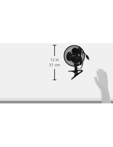 Ventilador de Mesa Clip Zona de Confort 6" Negro 2 Velocidades