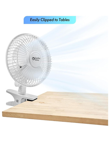 Ventilador de Mesa Clip Zona de Confort 6" Negro 2 Velocidades