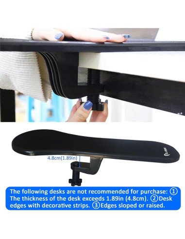 Soporte de brazo ergonómico LL-COEUR para reposabrazos de silla