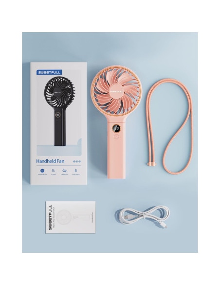 Ventilador de Mano SWEETFULL Plegable 5000mAh 6 Velocidades Ventilador de Mano SWEETFULL Plegable 5000mAh 6 Velocidades