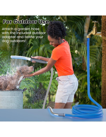 Ducha para Perros Shandus con Manguera 2.44m y 3 Modos Ducha para Perros Shandus con Manguera 2.44m y 3 Modos